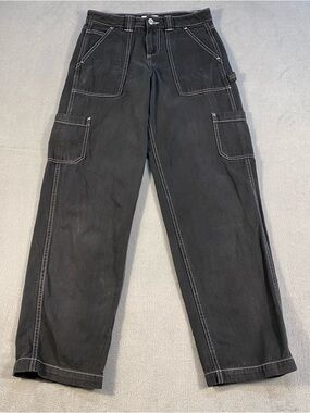 Garage Women’s Black Dani Carpenter Pants, high rise, inseam 30”, size 0